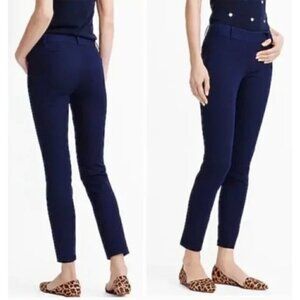 J. Crew Navy Blue Winnie Crop Ankle Pants Size 8 Office Stretch NWT H5159